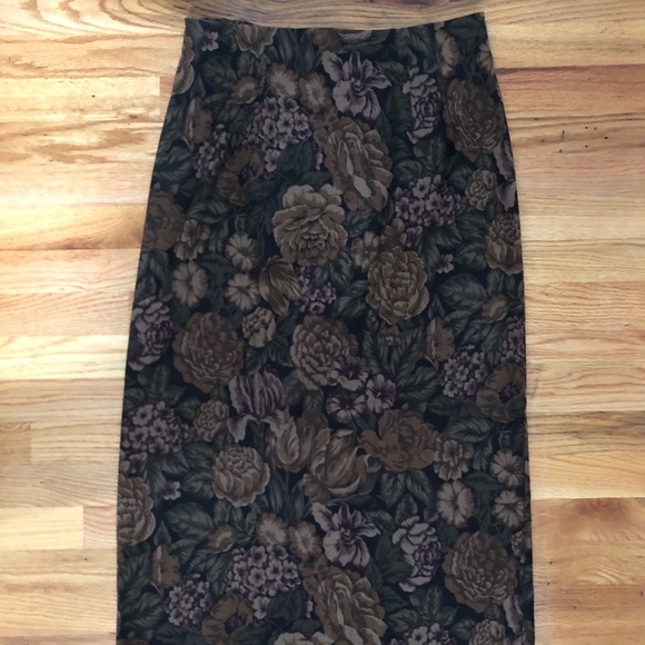 Briggs vintage floral fitted midi skirt L - Picture 4 of 5